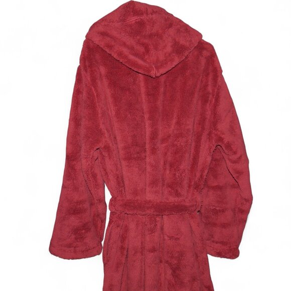 Ugg Men's Hooded Robe Pockets Red Men's Size M/L Luxurious Plush NWT - Picture 6 of 10